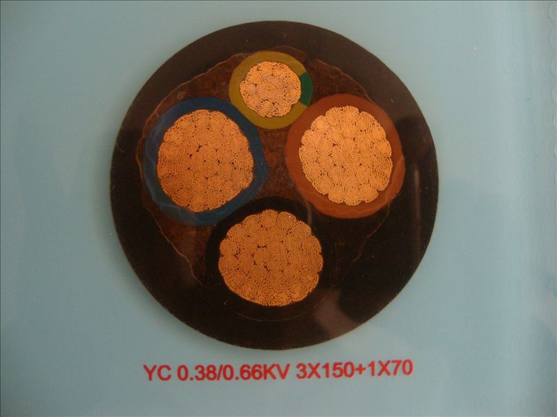 YC 0.38/0.66KV 3*150+1*70通用橡套电缆